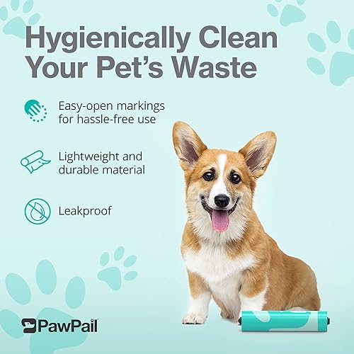 Vista 9 de PawPail Bolsas de basura para mascotas, bolsas de excremento para perros, a prueba de fugas y reducen el olor, ligeramente perfumadas, extra