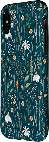 Miniatura 8 de Funda para iPhone 11 Pro Verde Tierra Boho Wildflower Meadow Botanical (pavo real oscuro)
