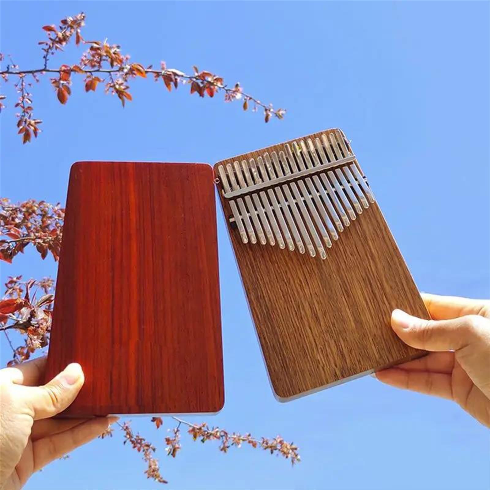 Kalimba Kalimba 17 Klawiszy Instrument Muzyczny Palisander C Panel Z Litego Drewna Przenośny Instrument Muzyczny Pianino Kciukowe(A)