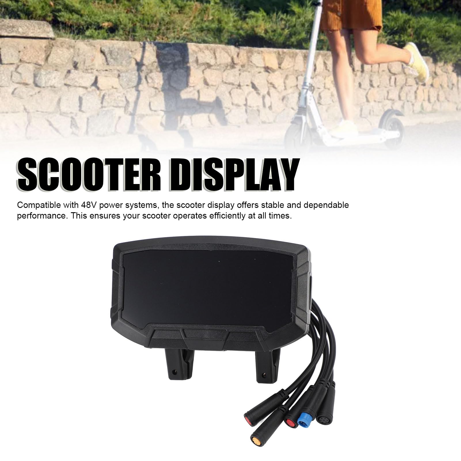Asixxsix Misuratore di Visualizzazione Scooter, Pannello di Controllo ABS Scooter 48V con Controller V5 DBGYEO V09, per SmartGyro Scooter Batteria Monitoraggio