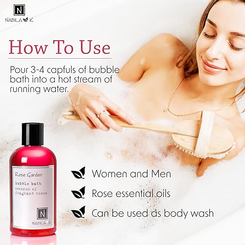 Miniatura 4 de Nabila K Rose Garden & Sunshine Zest Bubble Bath Bundle 8oz