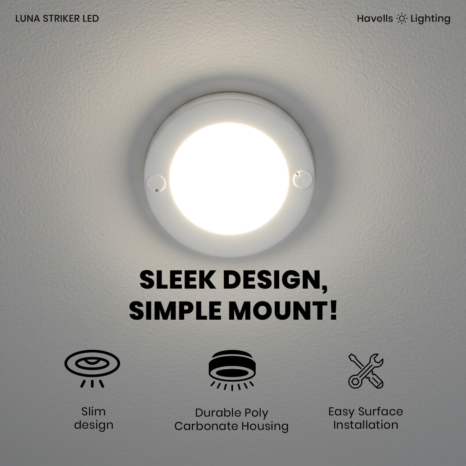 Havells Luna Striker LED Ceiling Light - 7 Colors -3