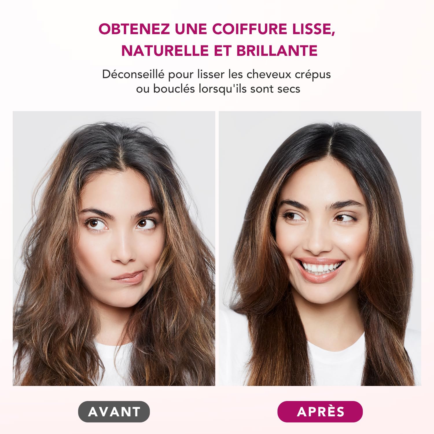 Glätteraufsätze für Dyson Airwrap mit Airflow Technologie ohne heiße Platten für sanftes Haarstyling mit weniger Schäden, Kompatibel mit HS01/HS05/HS08, Fuchsia