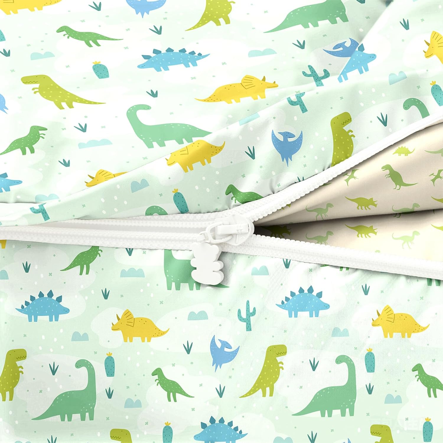 Boys Dinosaur Zipper Comforter Twin Dino Bedding Boys All in one Zipper Kids Dinosaur Bedding