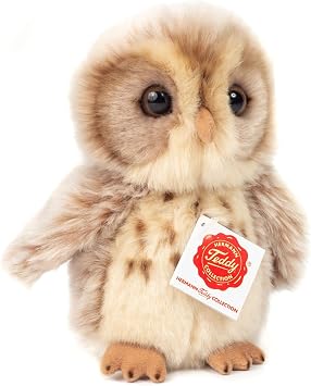 Teddy Hermann 94170 Owl Light Brown 16 cm, Soft Toy