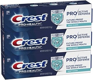 Crest Pro-Health Pro|Active Defense Deep Clean Toothpaste, 4.0 oz, Pack of 3