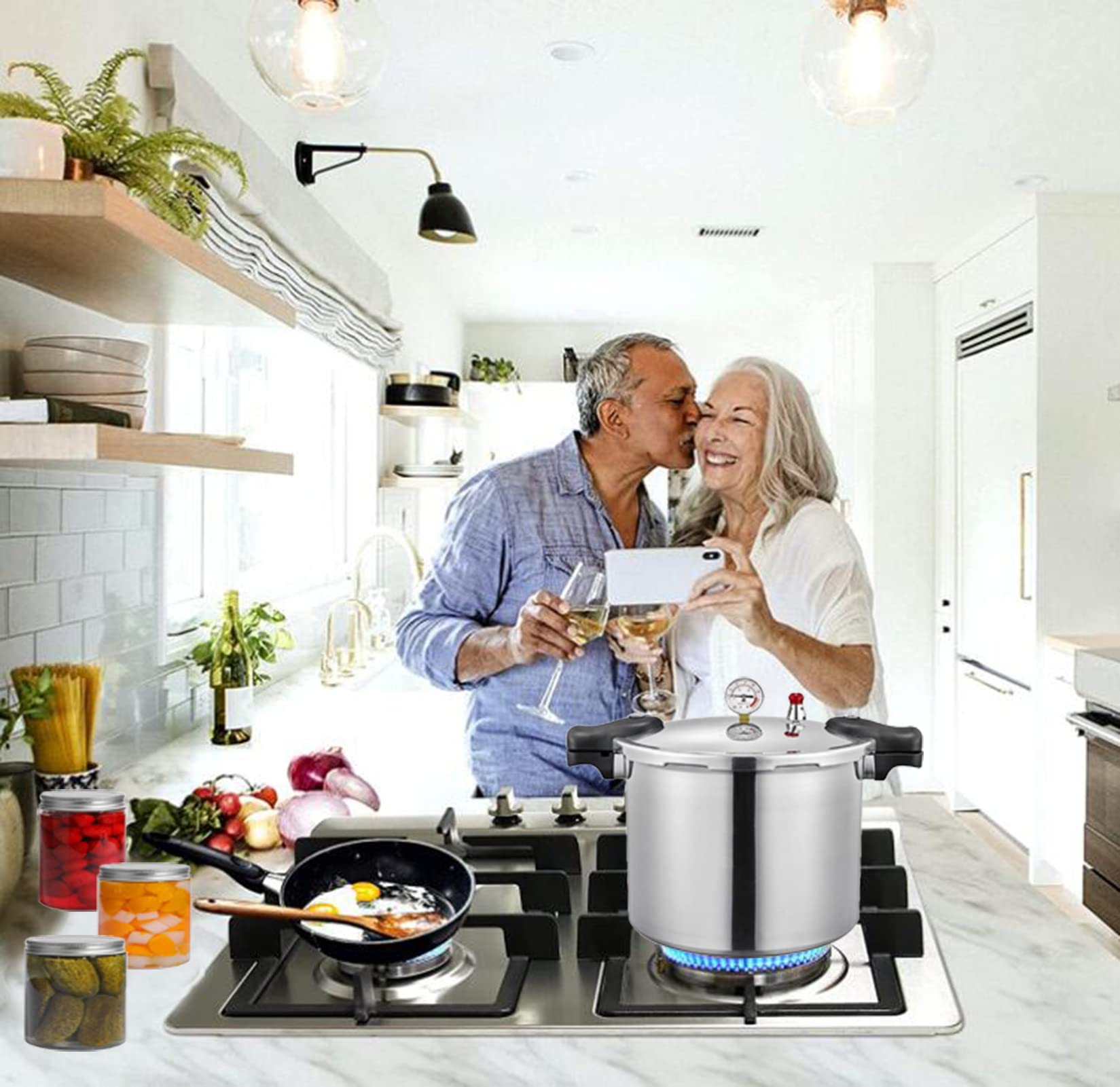 25 quart pressure canner cooker,Builtin luxury digital pressure gauge