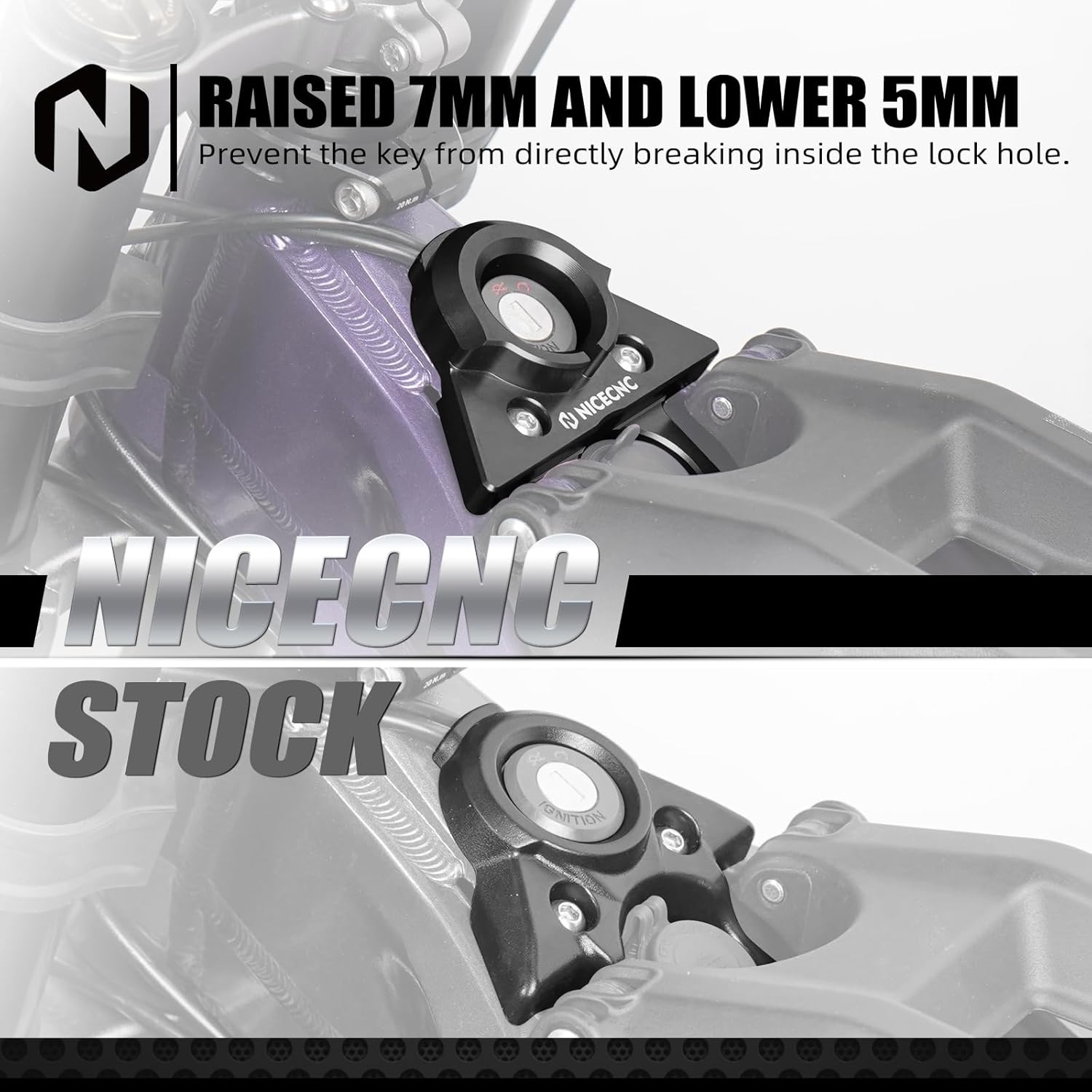 NICECNC Black Ignition Key Switch Cover Compatible with Segway X160/X260, Compatible with Surron Light bee X/S/Lie, See Fitment