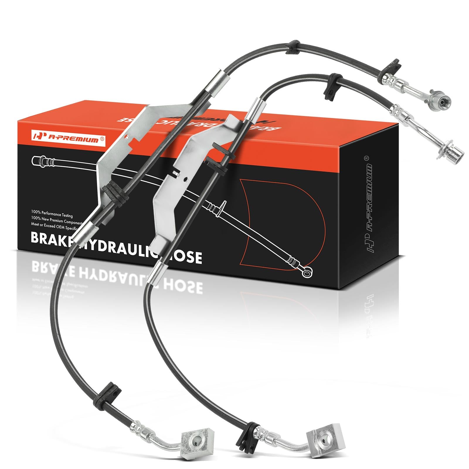 A-Premium Rear Driver and Passenger Side Brake Hydraulic Hose Compatible with Select Chevrolet and GMC Models - C4500 Kodiak, C5500 Kodiak, C4500