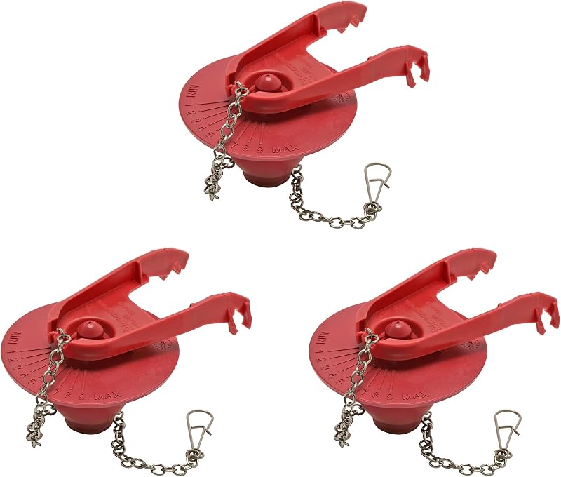 502 Universal 2-Inch Toilet Flapper, 3-Pack, Water Saving | Three solid-frame flappers, Adjustable water-saving dial, Fits most 2 in. flush valves, Resists chlorine and hard water