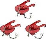 Fluidmaster 502CN3 PerforMAX Universal Water-Saving Long Life Toilet Flapper for 2-Inch Flush Valves, Adjustable Solid Frame Design, Easy Install, 3 Pack, Red, 3 Pack