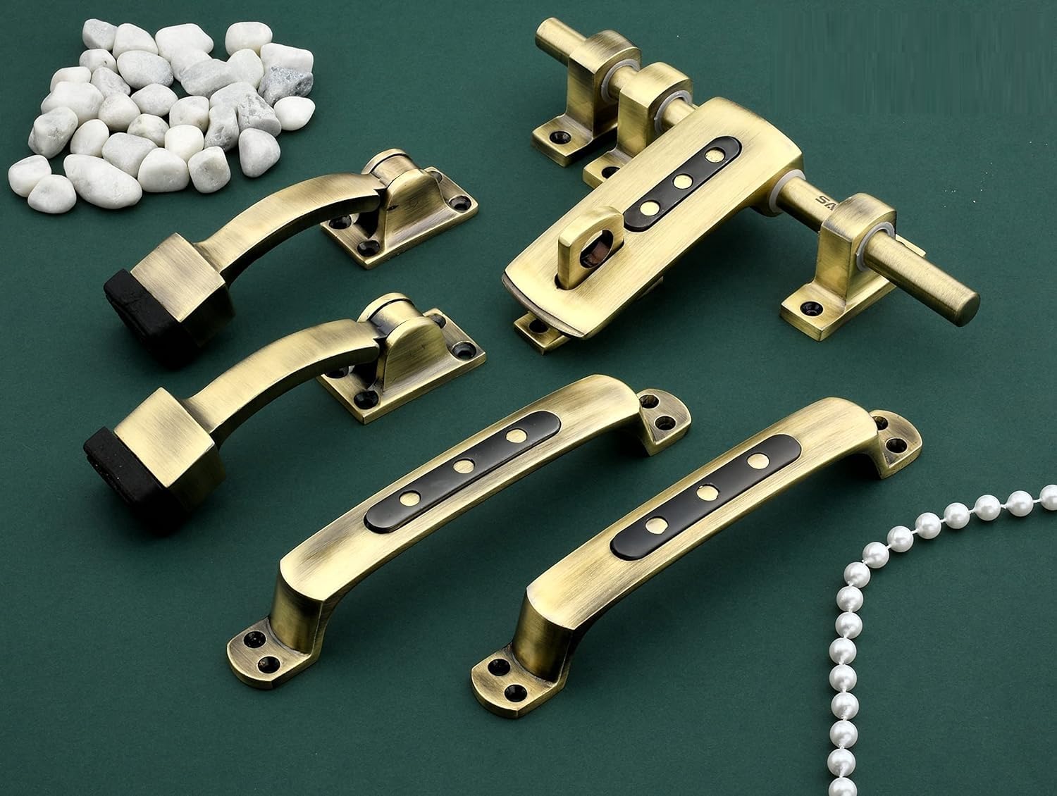 ESPANO INDIA Stark Pooja Kit Zinc Alloy Puja Door Fitting Accessories Full Set/Kit for PujaGhar | 1 Aldrop,2 Handles and 2 Door Stopper | [ 8 Inch 12MM] | ABG (B0CNXWKXGN) Amazon Price History, Amazon Price Tracker