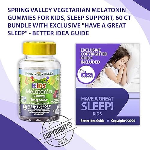 Miniatura 2 de Spring Valley - Gomitas vegetarianas de melatonina para niños, apoyo para dormir, paquete de 60 unidades con exclusivo Have a Great Sleep - Guía de
