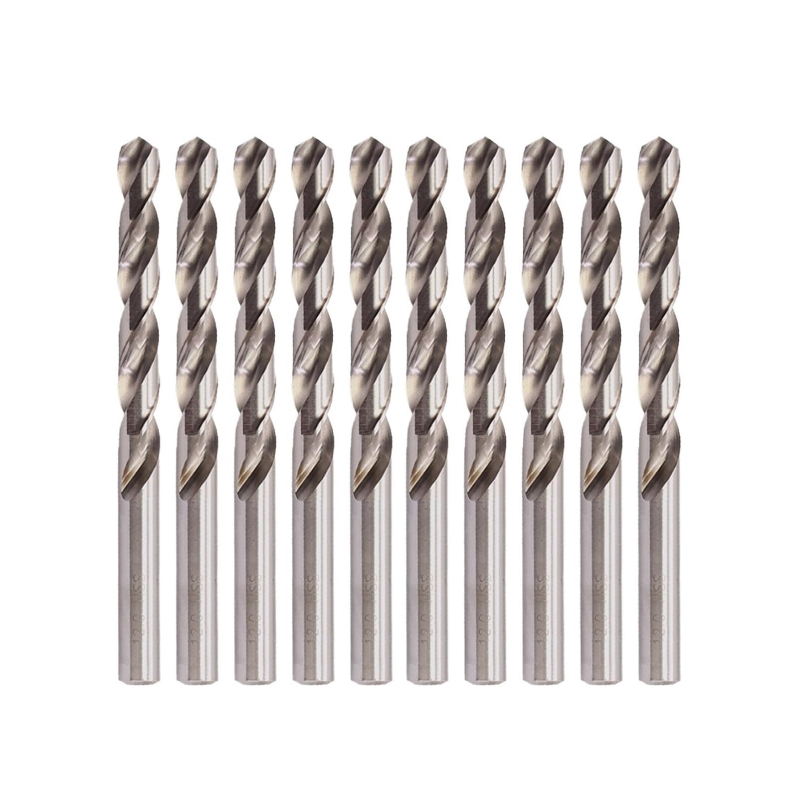 Brocas，Juegos de brocas Juego de brocas HSS, titanio recubierto, acero de alta velocidad, mango recto giratorio, organizador de herramientas for madera, Metal, agujero de acero de 1-13mm(10pcs,3.3mm)