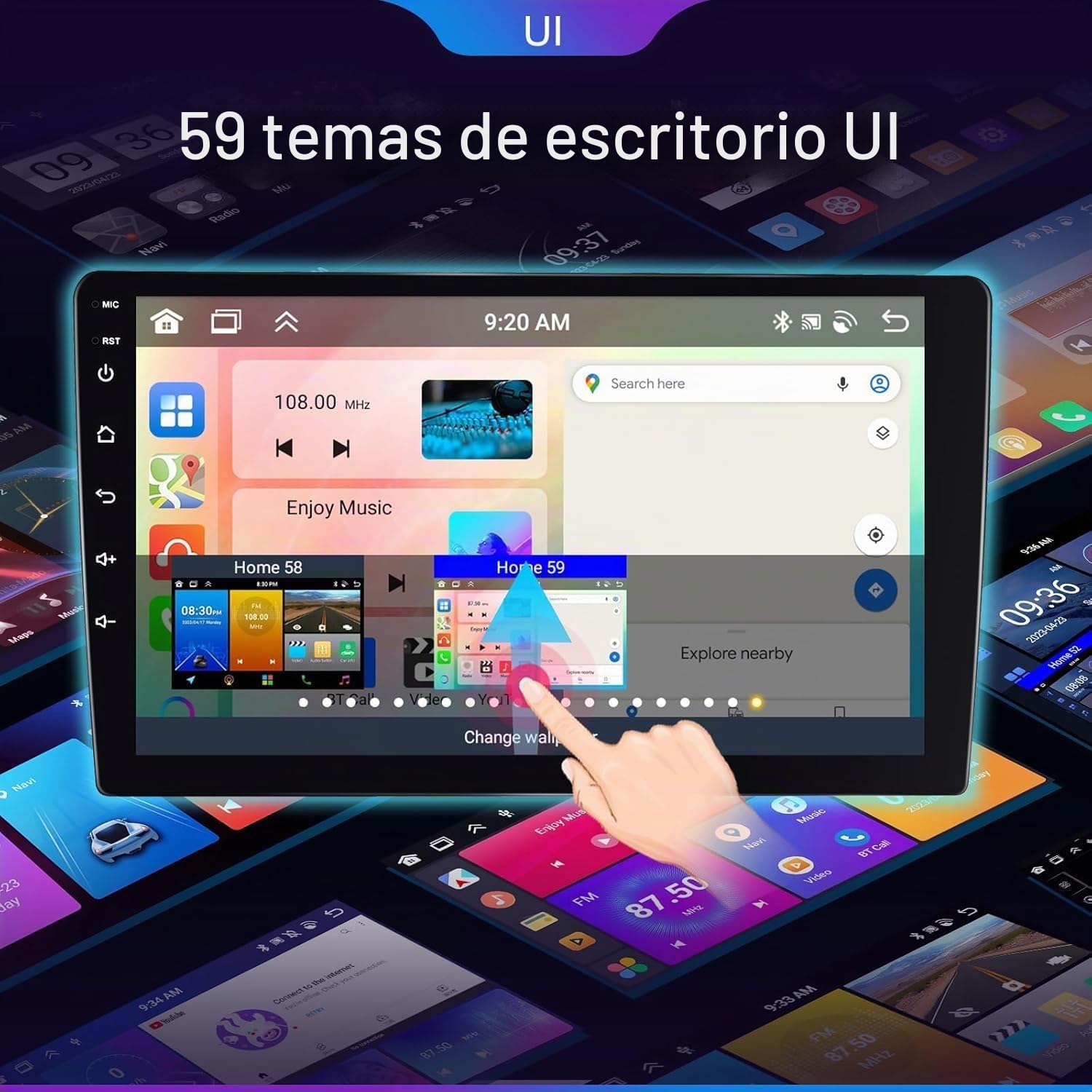 SIXWIN 4+64G 8-Core Android 15 Radio Coche para Renault Dacia Duster Sandero Logan Dokker con CarPlay Android Auto DSP,8 Pulgadas Pantalla Táctil,1280 * 720,con GPS WiFi BT USB FM RDS Radio