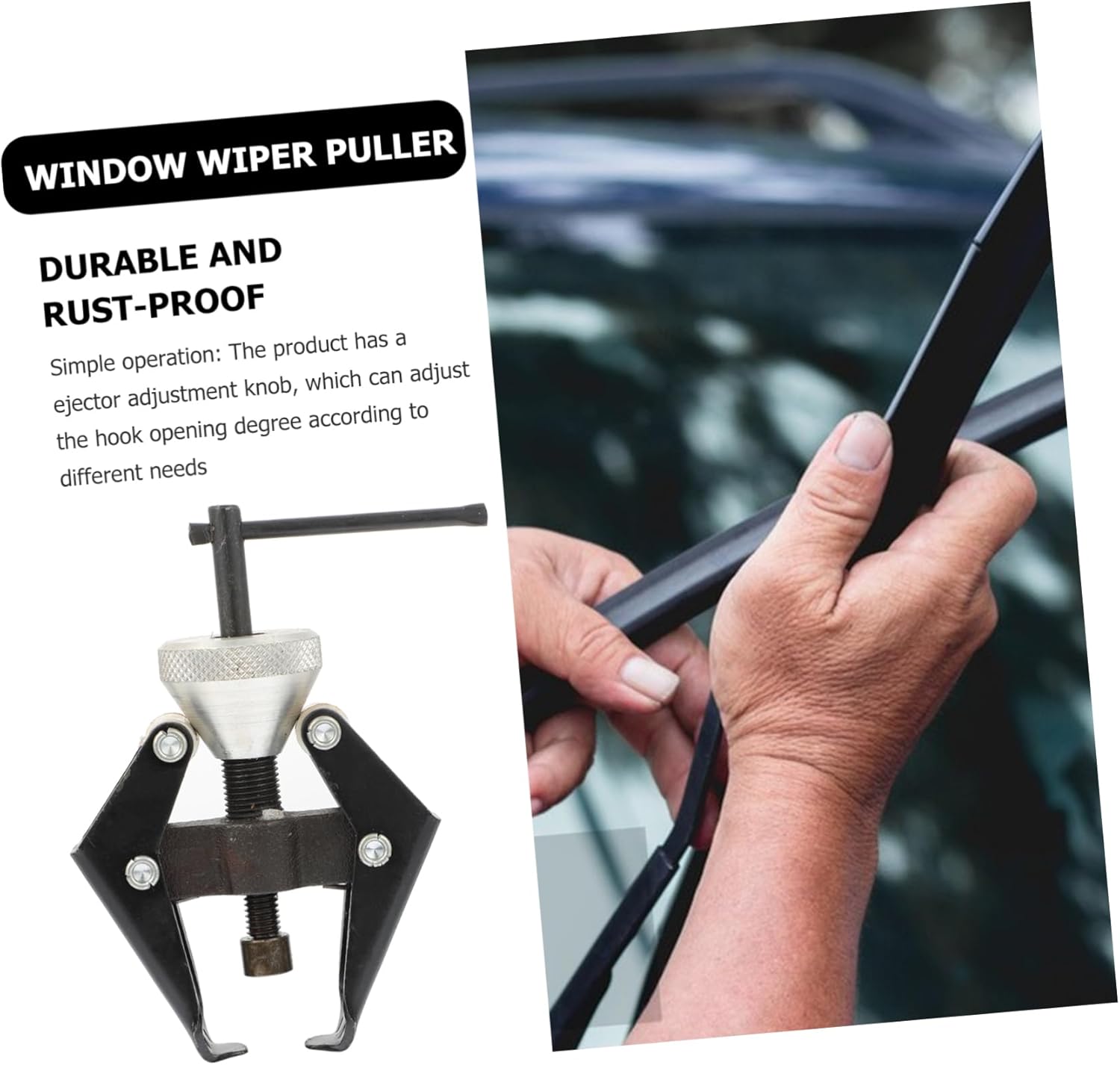 Adjustable Windshield Wiper Arm Removal Tool Mechanics Puller Kit Design for Arm Removal Simple for Various Models