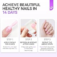 Vista 2 de Reparación de Uñas para Uñas Dañadas con Proteína: Fortalecedor y Crecimiento de Uñas Natural Rosa 6 en 1 - Endurecedor de Uñas de Larga Duración