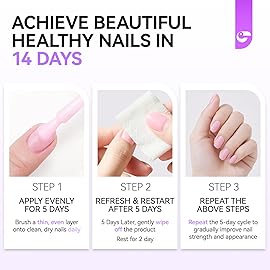 Nail Ridge Filler For Damaged Nails: Gelike ec 8 in 1 Nail Strengthener for Thin Nails and Growth - Protein Nail Ridge Filler with Top Coat Free