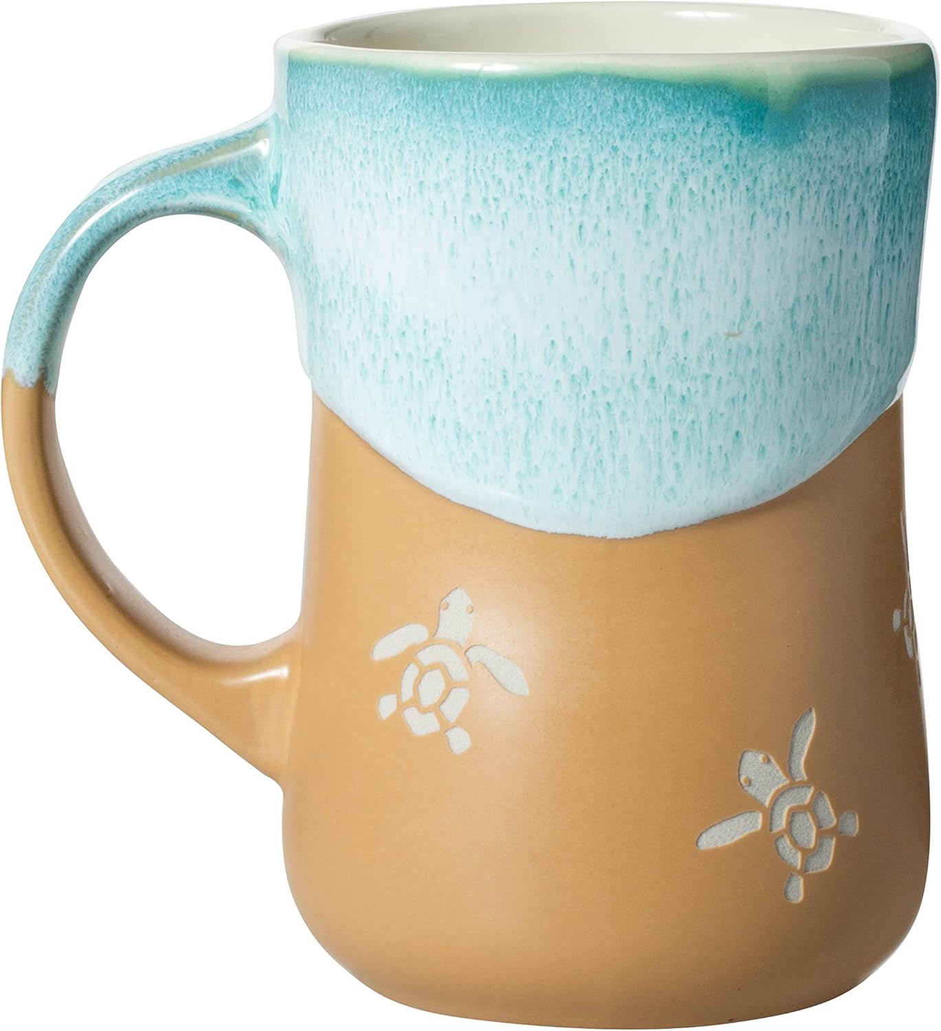 Cape Shore 16oz Stoneware Wax-Pressed Icon with Stunning Glazed Wave Mug, Multiple Styles Available (Turtle) - Image 3
