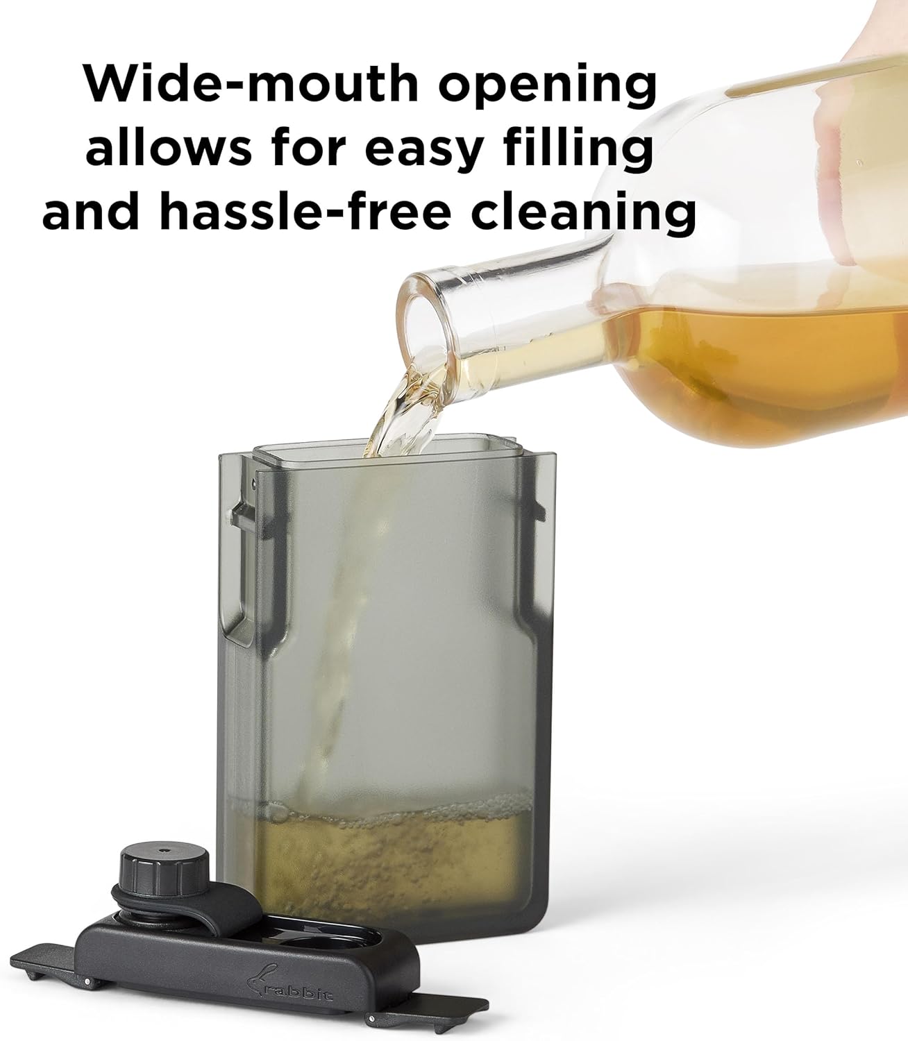 Rabbit Leak-Proof Discreet Flask – 6.5oz Pocket-Friendly, Shatterproof Tritan Alcohol Container with Wide Mouth & Tethered Cap – Portable BPA-Free Travel Flask for Concerts & Festivals - Image 3