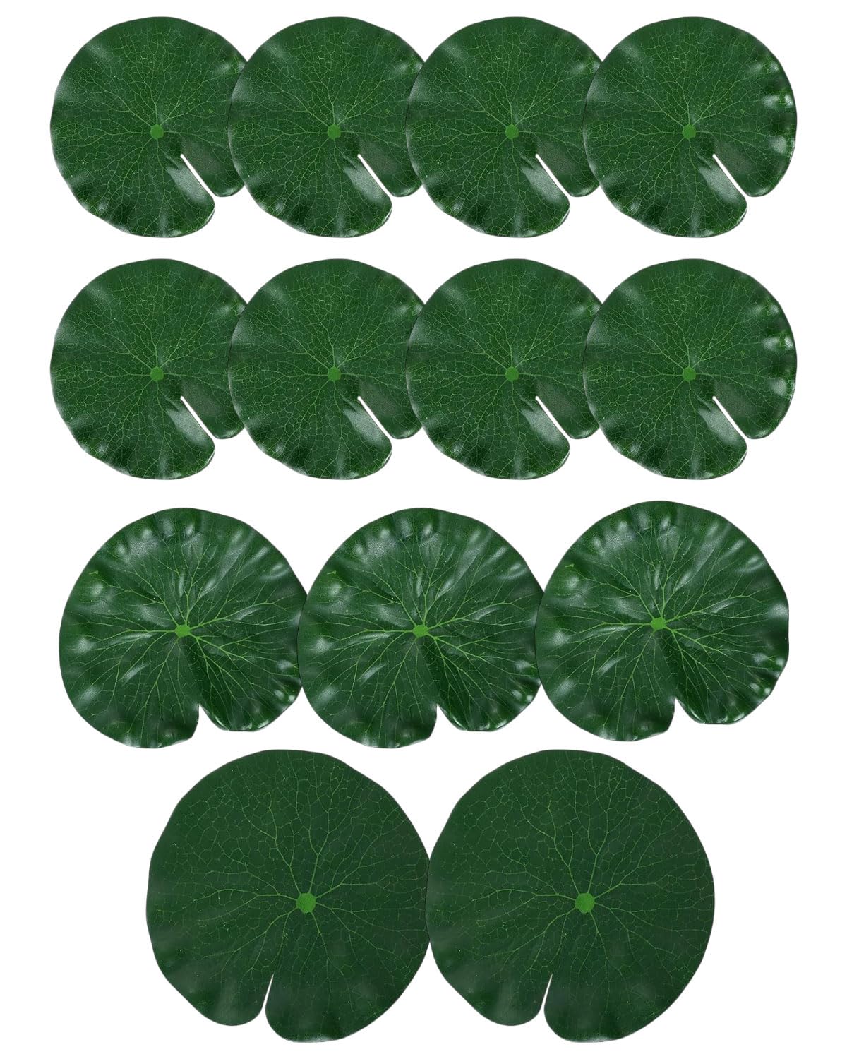 Foglie di loto artificiali, 13 pezzi di ninfee galleggianti, in schiuma, realistiche, per casa, giardino, laghetti, piscine, acquari, acquari, decorazioni paesaggistiche