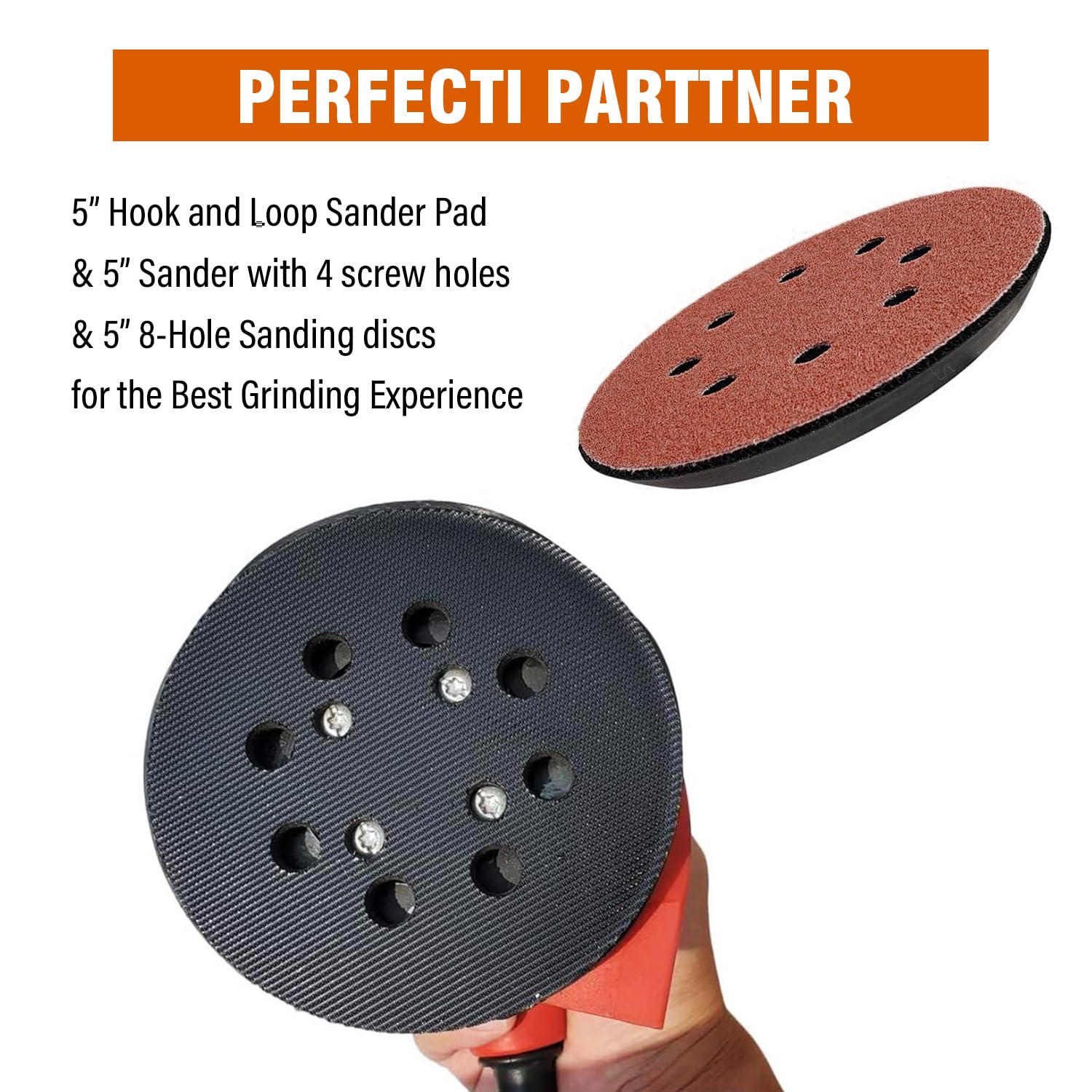 2-Pack 5-Inch Hook & Loop Sander Pads - Replacement For Milwaukee, Rigid, Craftsman Random Orbit Sanders