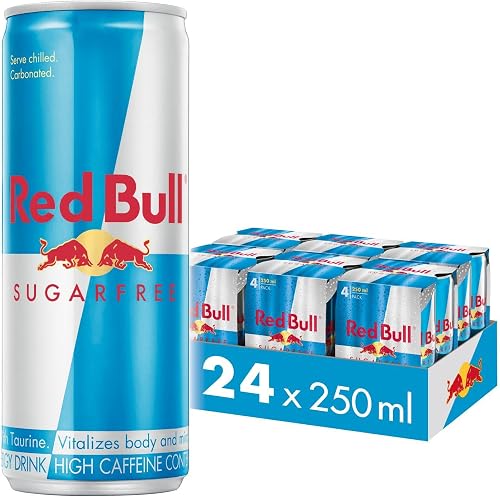 Red Bull Energy Drink, Sugarfree, 250 ml (6 x 4 Pack)