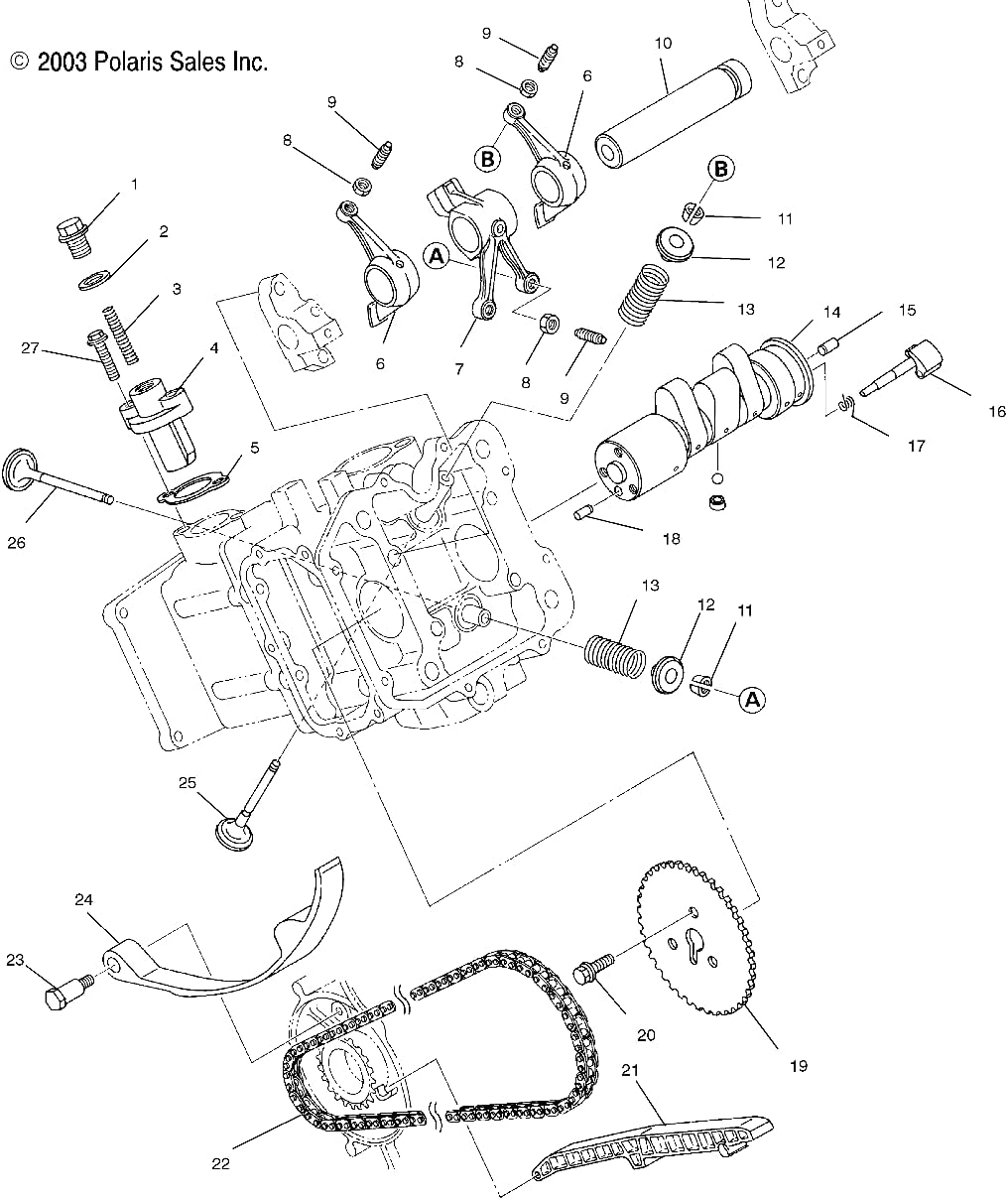 Polaris OEM Sproket 2 1995-2014 Sportsman Scrambler Ranger Magnum Xplorer