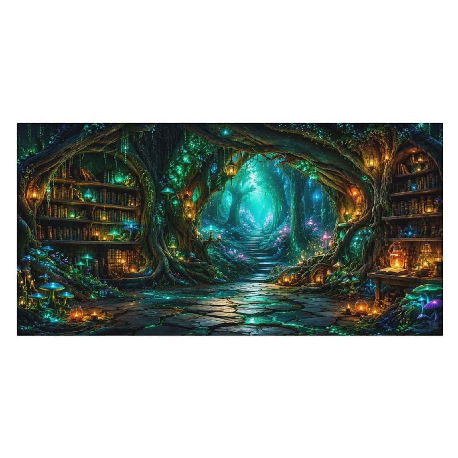 Anceky Enchanted Library Path Oversized Beach Towel Quick Dry Sand Free Microfiber Travel Towel Lightweight Multi Purpose Beach Blanket Pool Gym Bath Towel 63x31 in