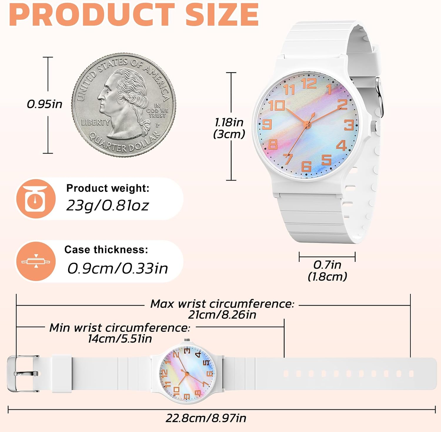 Edillas Kids Teens Watch Analog Girls Boys, Waterproof Stylish Watch for Children,Students with Soft Silicone Strap for Kids Teens 4-16 Years Old