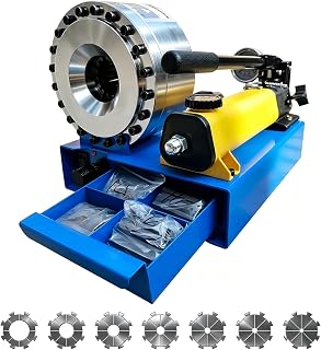 Hydraulic Hose Crimper with 8 Sets of Dies, High Pressure Hydraulic Hose Crimping Tool, Handheld Manual Crimping Machine