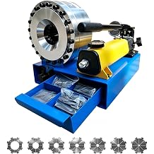Hydraulic Hose Crimper with 8 Sets of Dies, High Pressure Hydraulic Hose Crimping Tool, Handheld Manual Crimping Machine