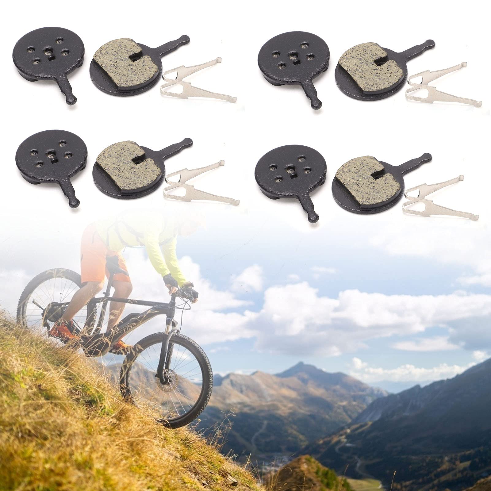 Pastiglie Freni Disco Per Bici - 4 Paia Semi-Metalliche, Compatibili Con BB5 E M446