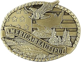 Indiana Metal Craft Mens America The Beautiful Belt Buckle