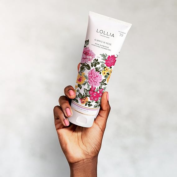 LOLLIA Always In Rose Shower Gel, 8 fl. oz., Luxury Moisturizing Body Wash