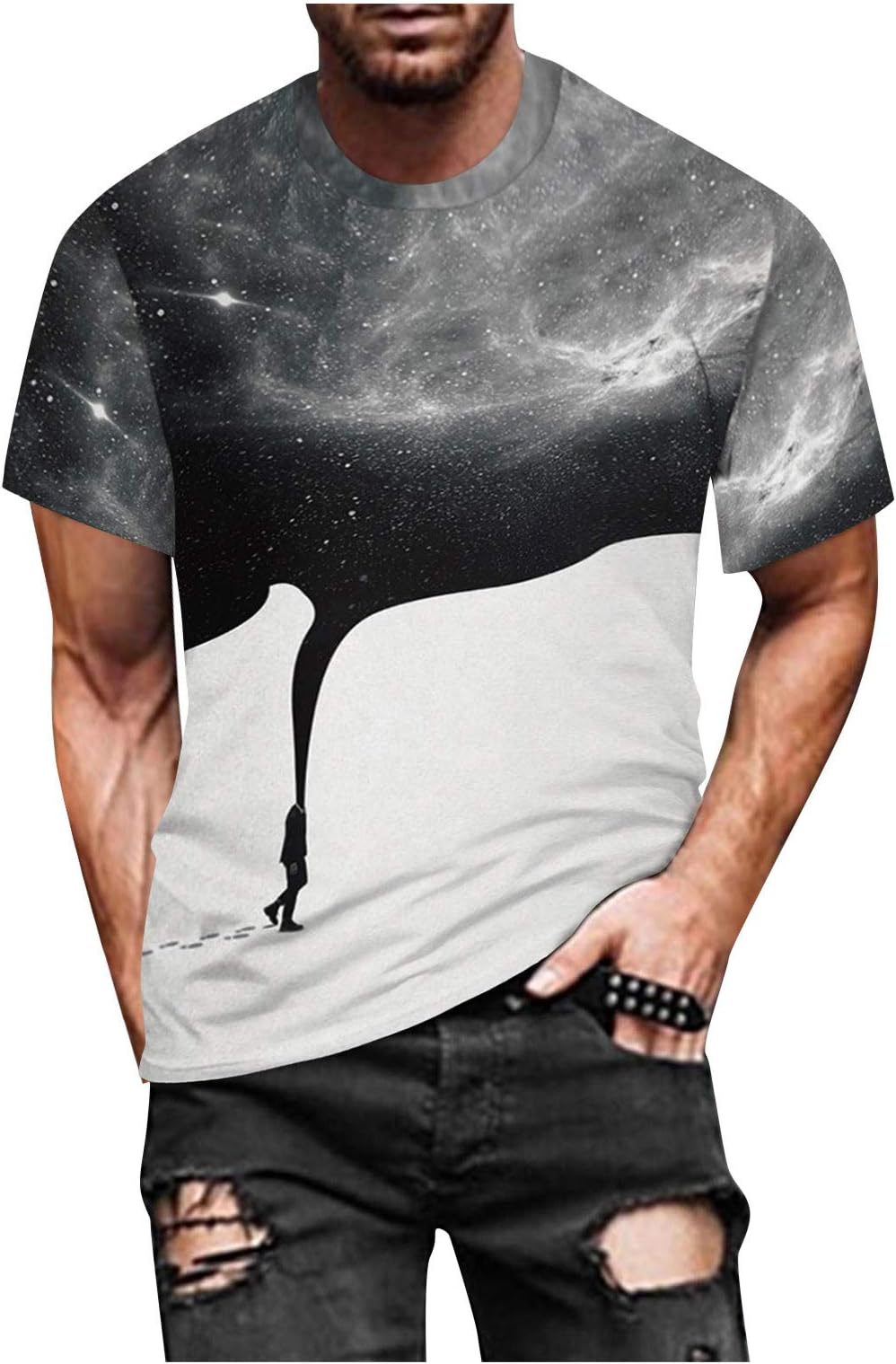 UK Stock Mens Clothing Sale Clearance Men Women Spring Summer Casual Slim 3D Printed Short Sleeve T Shirt Top Blouse Gentleman Warm Men Polo Rugby Shirts Patchwork Tops UK Size S-XXXXXXXL