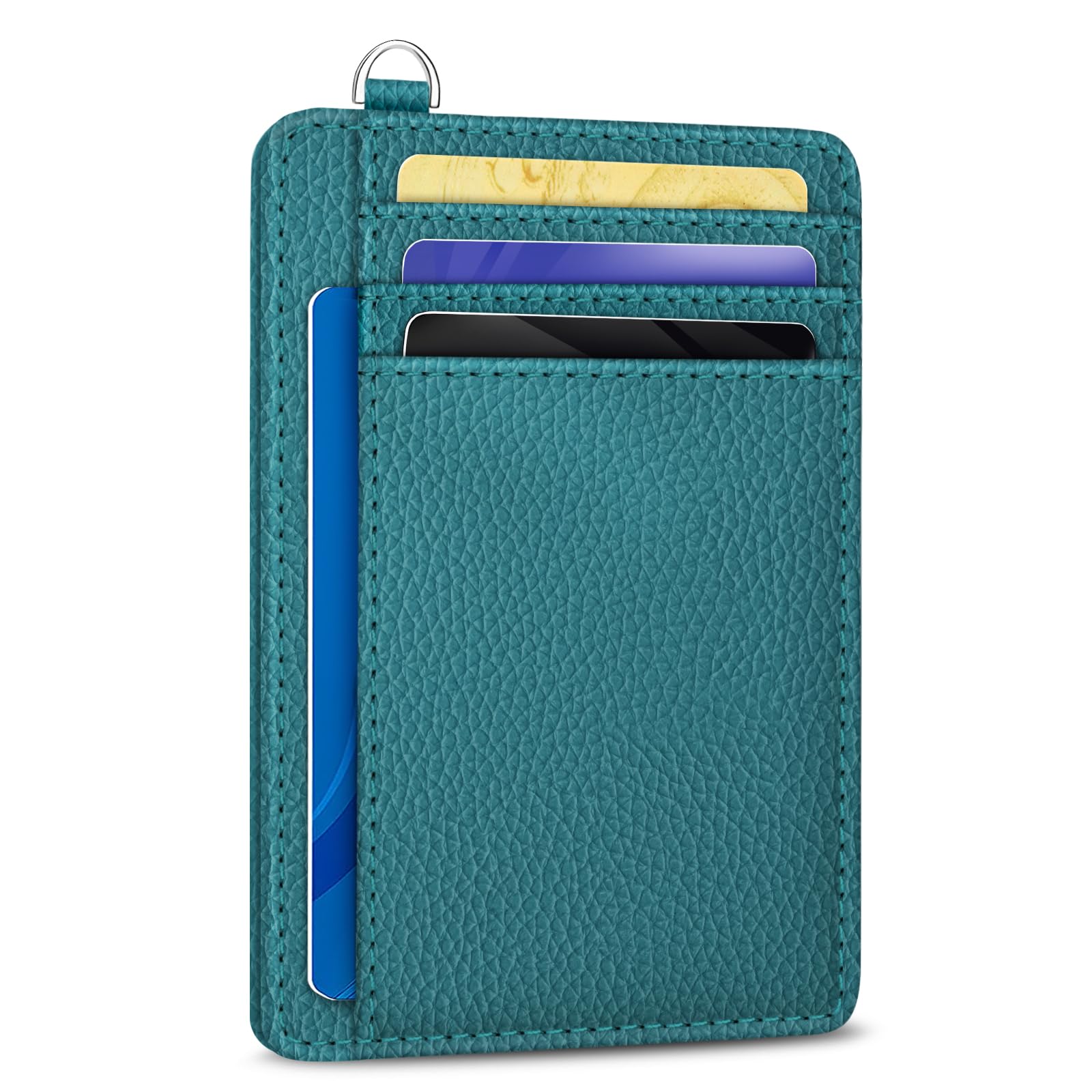 Yonlevres Credit Card Holder for Women, Slim RFID Wallet Front Pocket Small Card Holder, Travel ID Window PU Leather Cute Funny Thin RFID Blocking