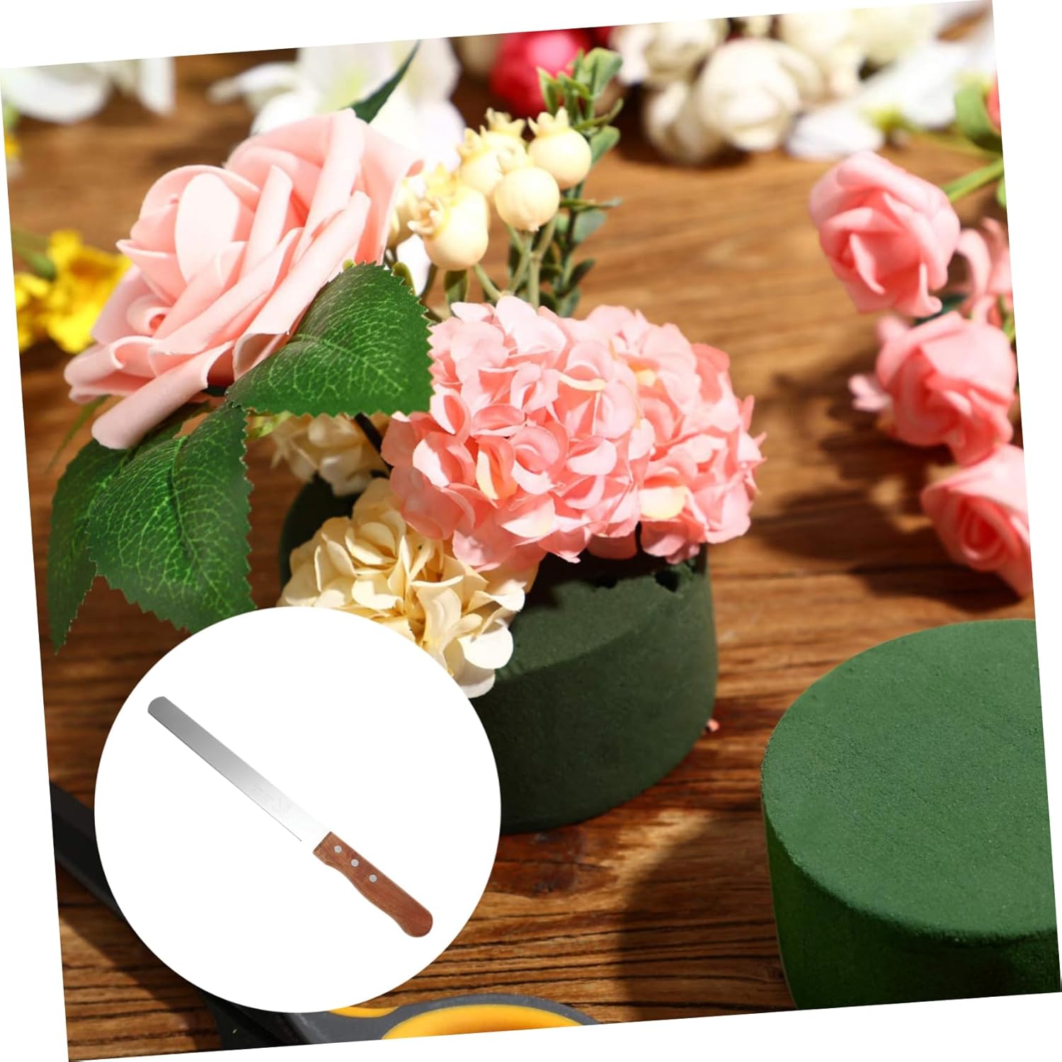 INOOMP Flower Mud Cutter Tool Stainless Steel Floral Cutting Accessory for DIY Flower Arrangements for Weddings and Parties Essential Florist Tool for Easy Shaping