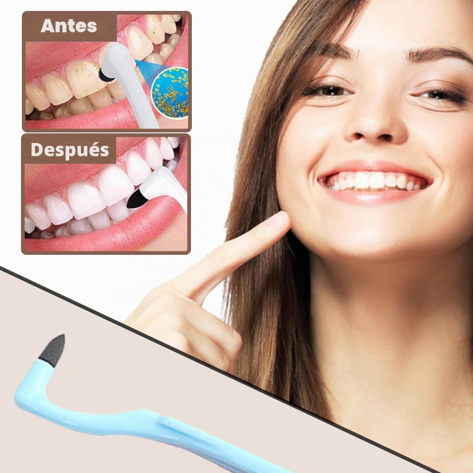 10 Piezas Removedor de Sarro Dental Portátil, Eliminación de Sarro Dientes Manual, Eliminador de Sarro Dental con Mango Largo Limpiador Sarro Dental para Hombres Mujeres Niños y Mascota