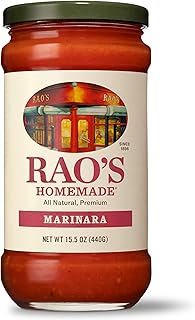 Rao's Homemade Marinara Sauce, 15.5 oz, Tomato Sauce, All Purpose, Keto Friendly Pasta Sauce, Premium Quali...