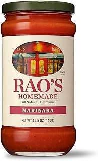 Rao's Homemade Marinara Sauce, 15.5 oz, Tomato Sauce, All Purpose, Keto Friendly Pasta Sauce, Premium Quality, Tomatoes fr...