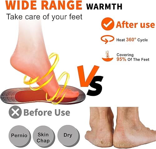 Miniatura 3 de Plantillas térmicas - Calentadores de pies, plantillas térmicas USB para hombres y mujeres para deportes al aire libre y calor en interiores,