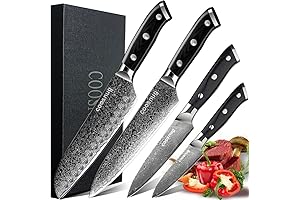 Damascus 4Pcs Kitchen Knife Set: The Art of Japanese Precision