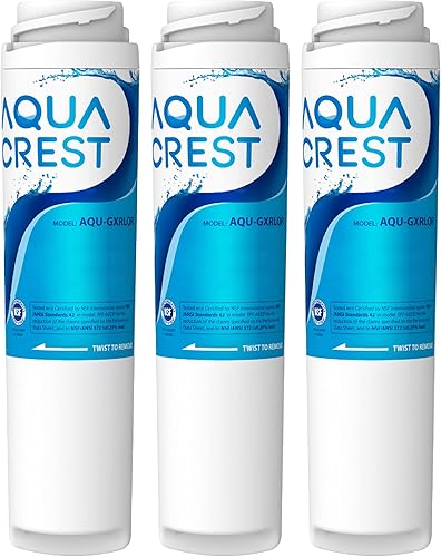 AQUACREST GXRLQR - Filtro de agua en línea para debajo del fregadero, certificado NSF 42, reduce el cloro, el sabor y el olor, repuesto para filtro