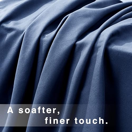 Miniatura 4 de LBRO2M - Juego de sábanas de 4 piezas de bolsillo profundo de 16 pulgadas, de 100% microfibra con 1800 hilos, muy suaves, cómodas, frescas y