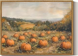 InSimSea Thanksgiving Autumn Fall Pumpkins Wall Art,ChristianFramed Canv...