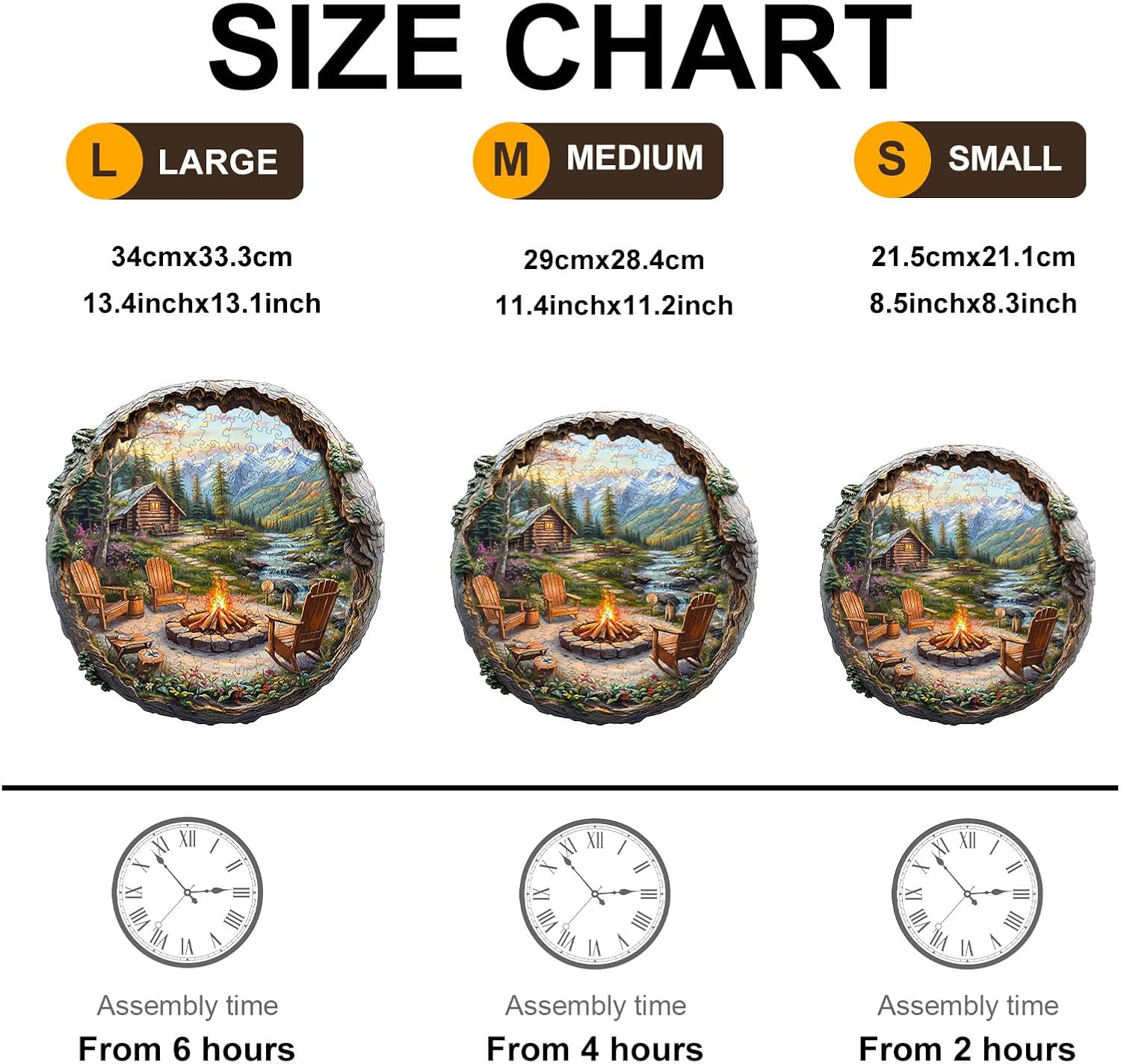 Wooden Puzzles for Adults - Outdoor Bonfire Wooden Jigsaw Puzzles for Adults - Unique Animal Shapes Wood Puzzles Adults - Spring Gifts for Adults and Kids (13.4 * 13.1in-300 Pcs)