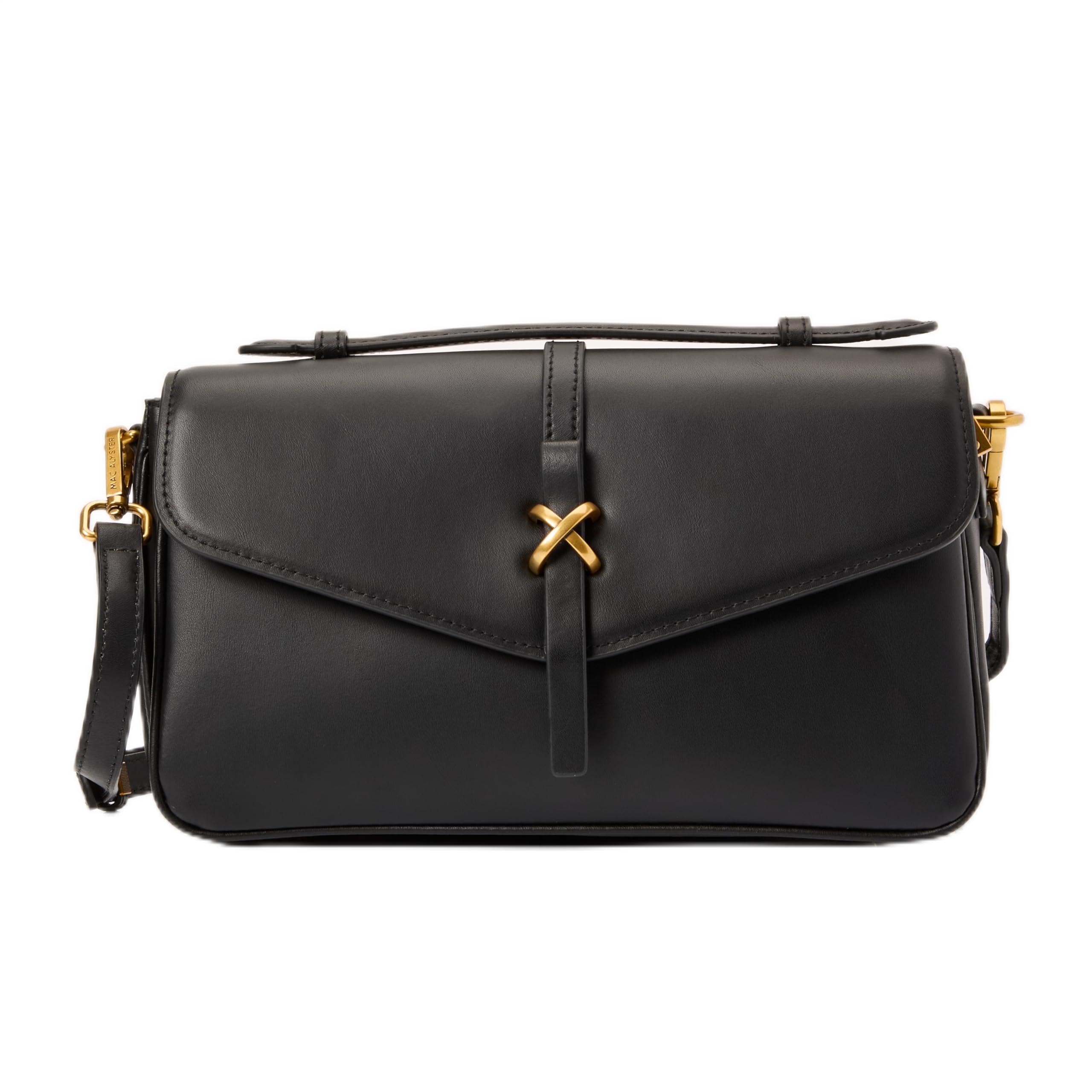 MAC ALYSTER Women Porte Main + Bandouliere Handbag, Black, Standard