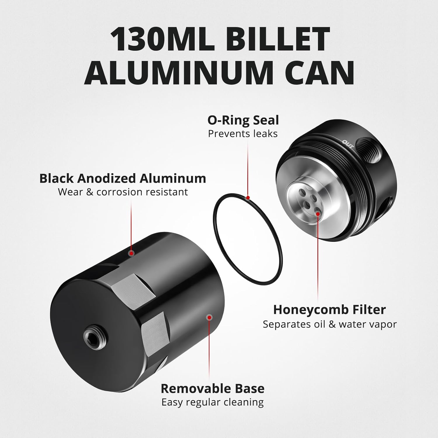 EVIL ENERGY Oil Catch Can, Aluminum Catch Can Kit for Honda Accord 1.5L 2018-2022, Air Oil Separator 130ml