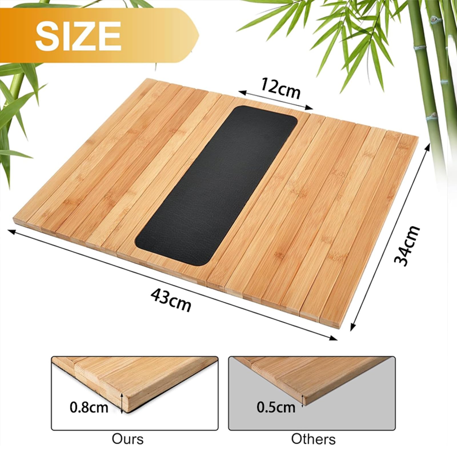 Sofá Bandeja Mesa, Bandeja Plegable de Madera for Brazo de sofá, Multicolor, 43x34x0,8cm, for Bebidas, Aperitivos, Revista, Mando a Distancia(Brown)